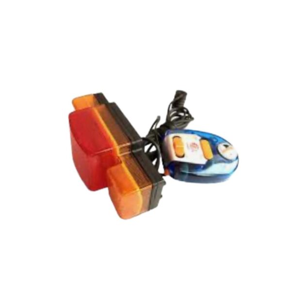 Semnalizare bicicleta cu 8 melodi ,9 Led-uri inclusiv o lumina de frana -rosie ,lumina pilot si una galbena