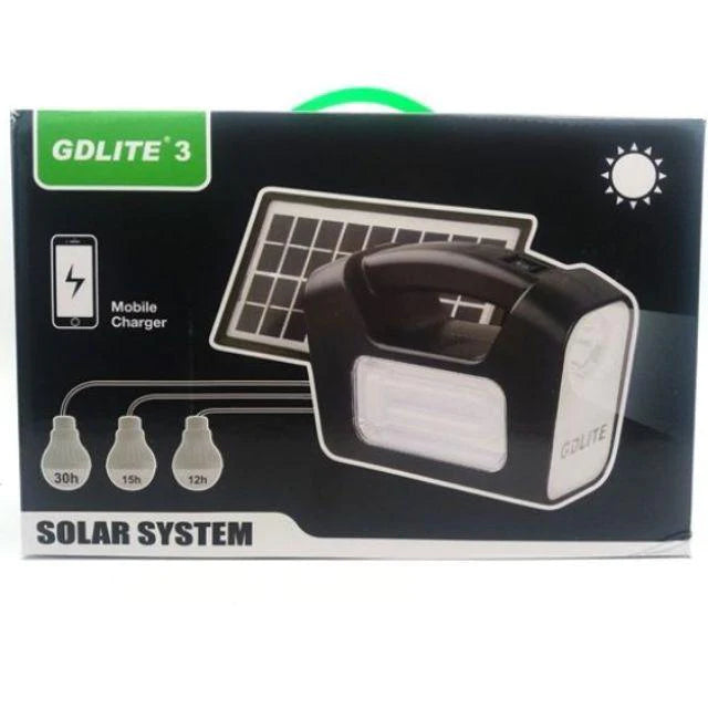 Lampa Solara Kit Solar Camping GDlite Three, 3 becuri LED