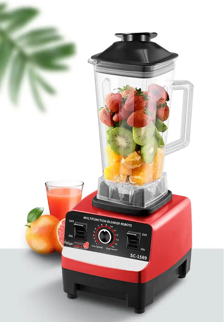 Blender Profesional de bucatarie 2 in 1, 2.L, motor din cupru, 15 viteze, 45W