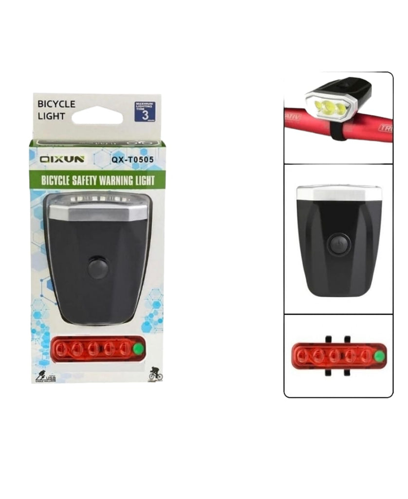 Lanterna bicicleta+stop cu 5 Led-uri si incarcare USB