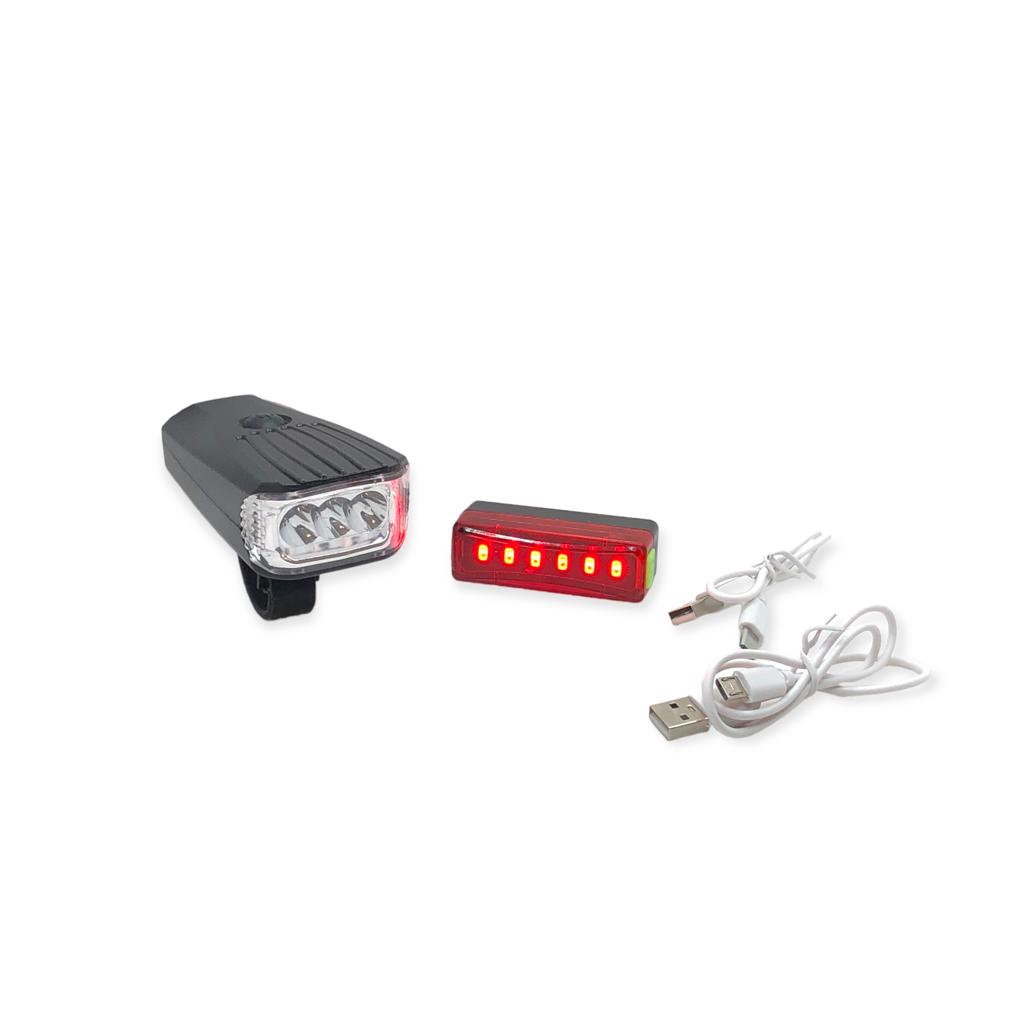 Lanterna bicicleta+stop cu 6 Led-uri si incarcare USB