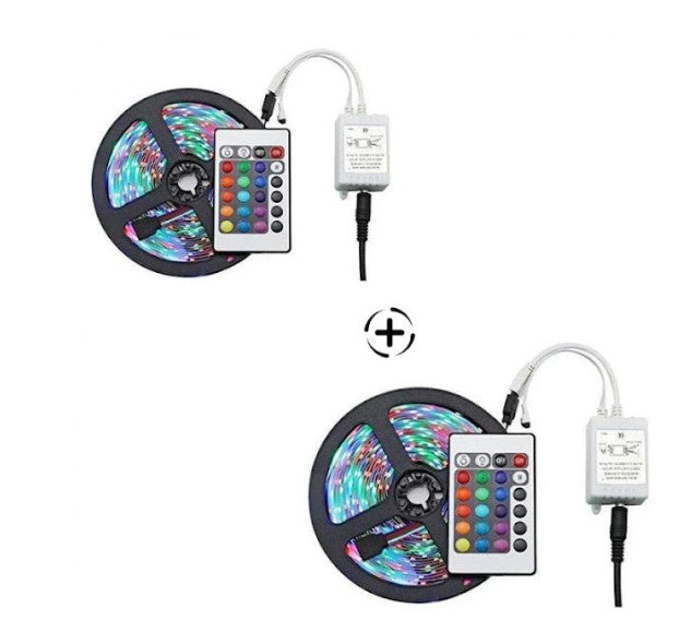 Set 2 x Banda Led Rgb Multicolor Cu Telecomanda 5 M