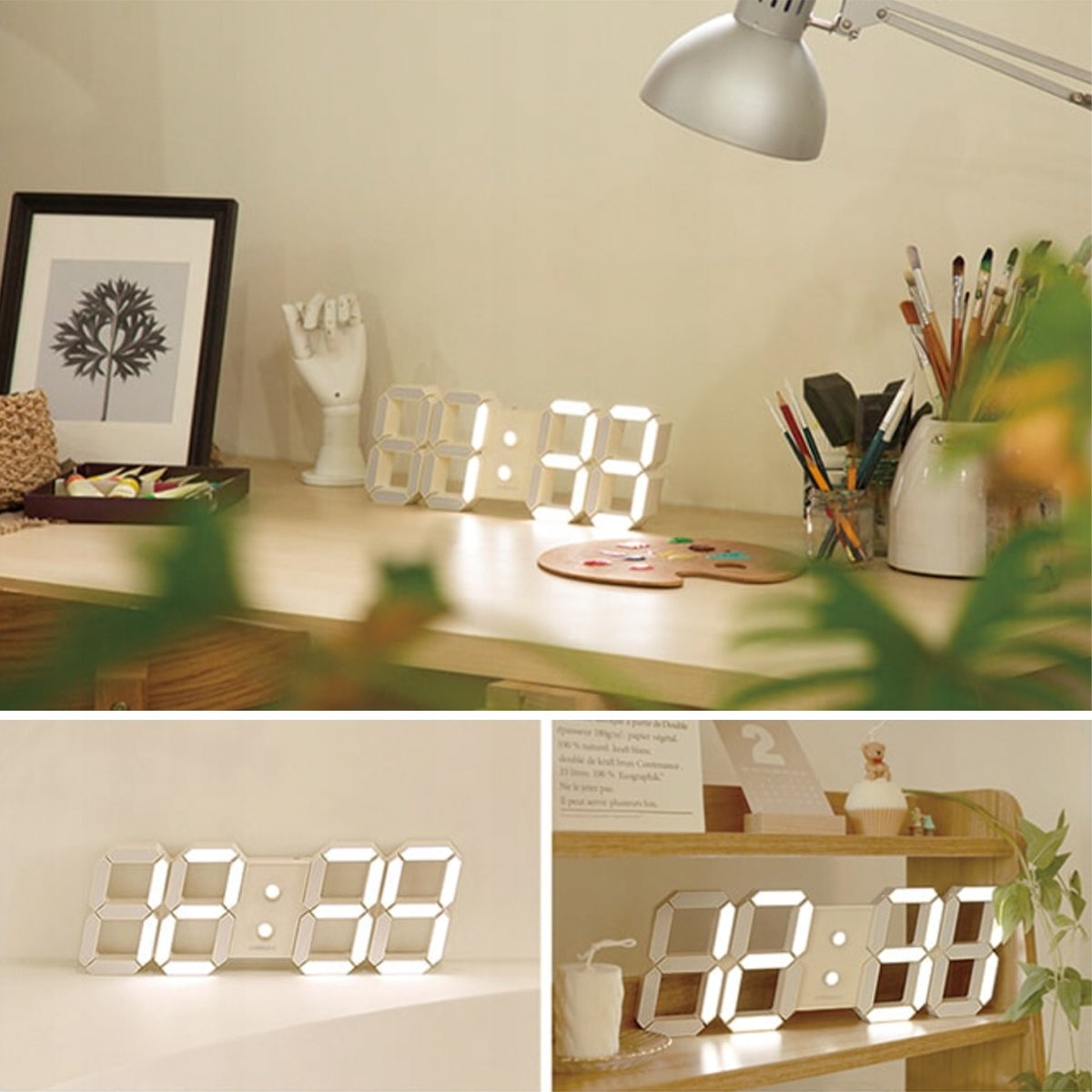 Ceas digital cu ecran LED si cifre mari, LTC04 3D