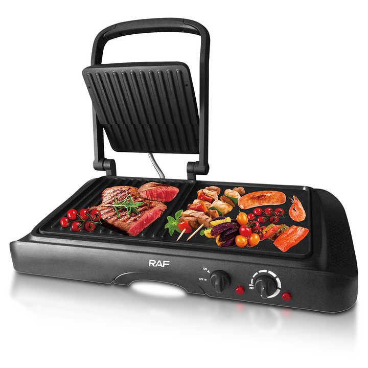 Grill electric 2 in 1, 1600 W, grill si dublu grill, 49x22x36 cm,