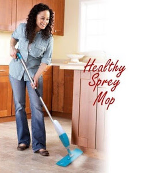 Mop cu rezervor incorporat 600 ml cu laveta absorbanta din microfibra