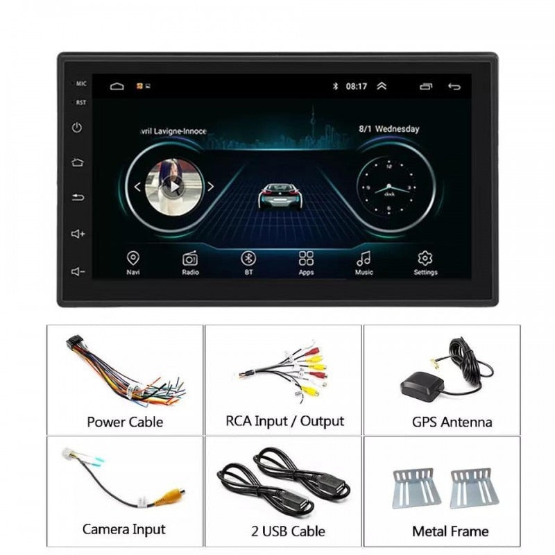 Navigatie Universala 2DIN Android GPS , Microfon, USB Mirrorlink