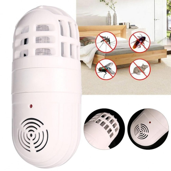 Dispozitiv anti rozatoare, tantari sau insecte cu ultrasunete Atomic si lumina
