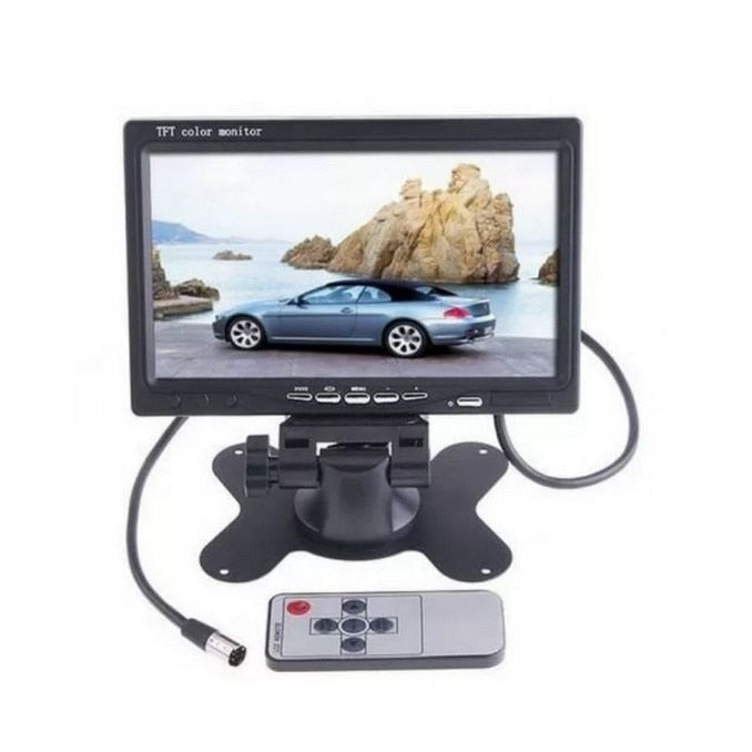 Monitor Auto Masina LCD 7'' Cu 2 Intrari Video Pt Gps Dvr Vcd Dvd