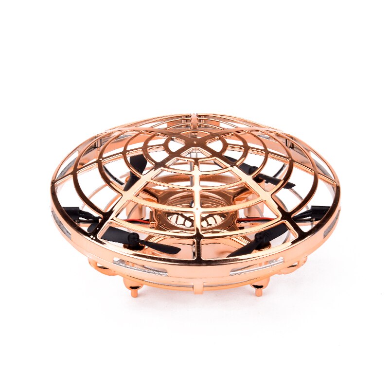 Mini drona OZN disc zburator interactiv, 3 senzori infrarosu, lumina LED