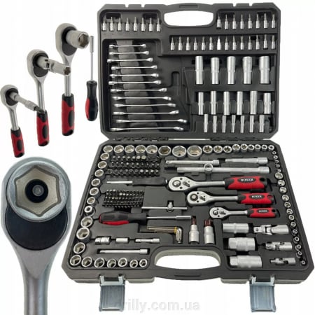 Trusa de chei 216 piese din Chrome Vanadium, Valiza transport inclusa