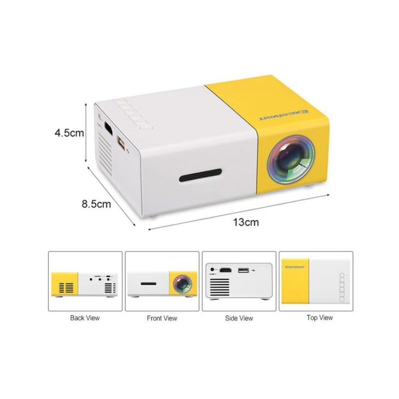 Videoproiector LED Mini Portabil YG300 1080P Full HD