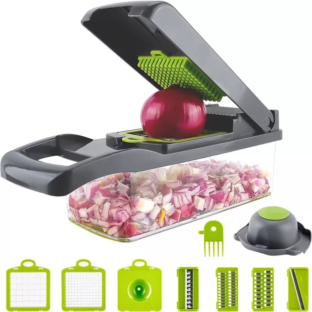 Razatoare multifunctionala fructe, legume, carne, branzeturi, lame inox  14 in 1