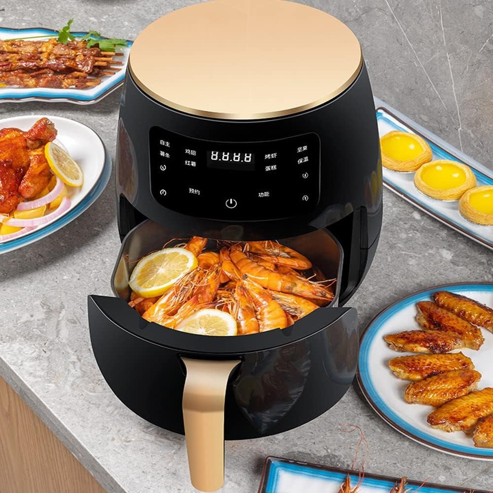 Friteuza Fara Ulei 6 Litri Air Fryer , Displat Digital, Functie de Coacere