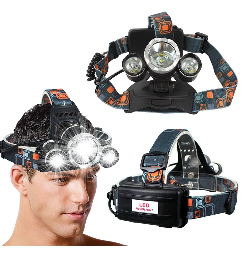 Lanterna De Cap Led Cree T6 Frontala Cu Lupa + 2x Acumulatori inclusi