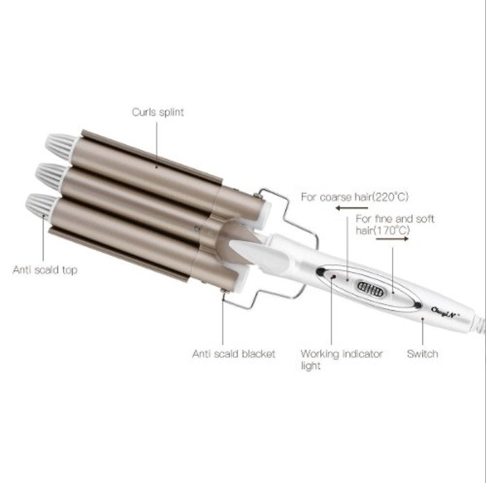 Ondulator de par, 3 tuburi 25 mm, temperatura 170-220 °C