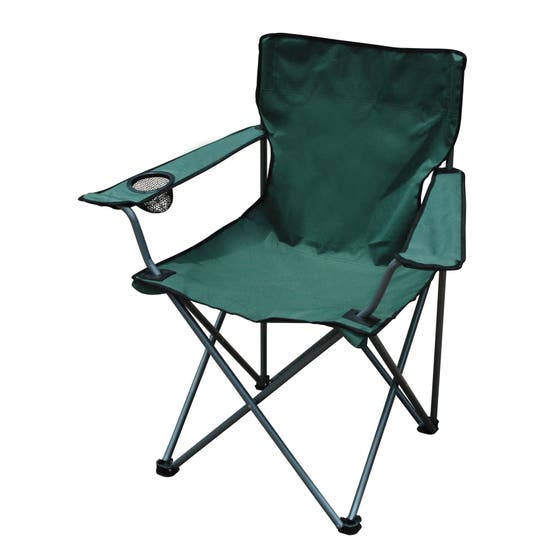 Scaun de gradina/ pescuit, pliabil, verde, metal, 85 x 52 x 85 cm •