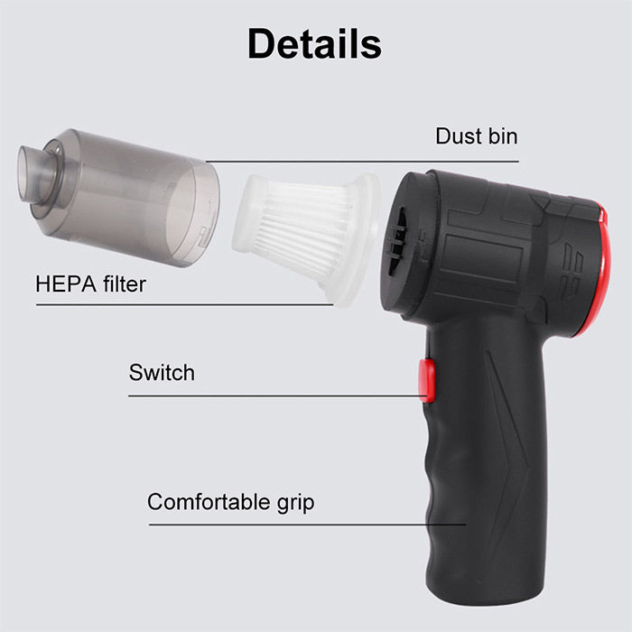 Mini aspirator auto portabil 3-în-1