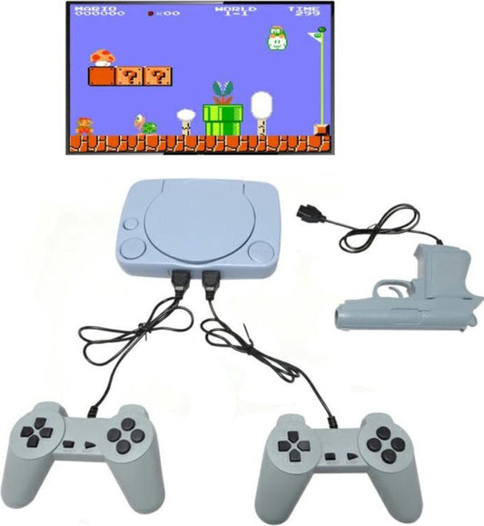 Consola video retro cu 2 gamepad-uri si adaptor redare TV