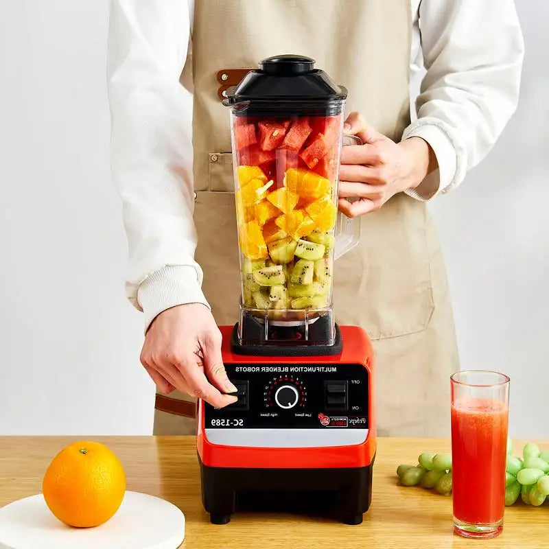 Blender Profesional de bucatarie 2 in 1, 2.L, motor din cupru, 15 viteze, 45W