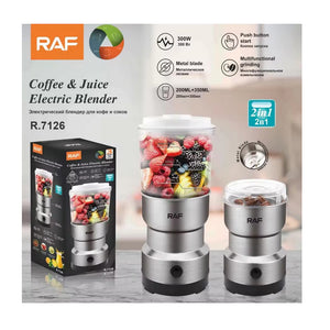 Rasnita electrica si blender 2 in 1 RAF, 300 W, capacitate 200 si 350 ml,