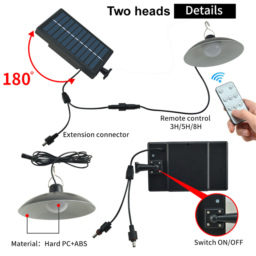 Lampa solara suspendata, cu telecomanda, 90 Lm/W