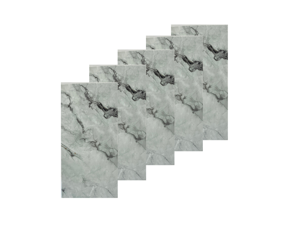 Set 10x Tapet Marmura Premium 3D , autoadeziv, waterproof, design modern, usor de montat, 30×60 cm, alb marmura