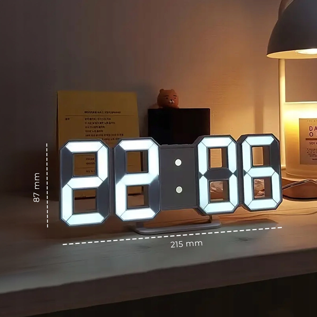 Ceas digital cu ecran LED si cifre mari, LTC04 3D