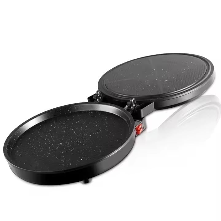 Aparat pentru preparat pizza, RAF R5412, 1100 W, termostat reglabil, diametru 30 cm, negru
