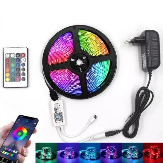 Kit Banda Led 5050 RGB Led Strip cu aplicatie telefon