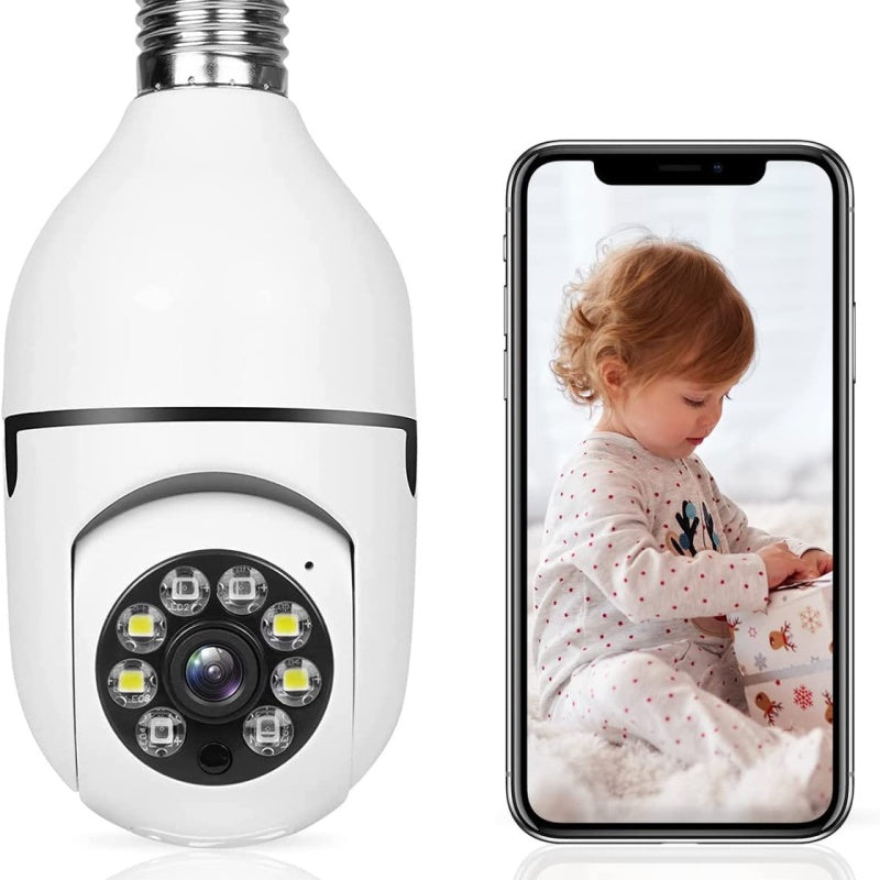 Camera de supraveghere Wifi cu led, Soclu E27 rotatie 360 grade