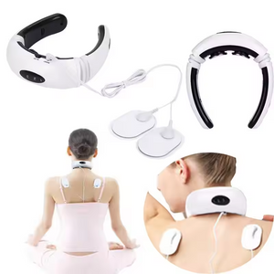 Aparat de masaj electromagnetic pentru cervicala,gat si spate, 6 tipuri de masaj