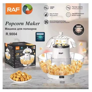 Aparat electric pentru popcorn, RAF R.9004, 1200W, plastic, 30x30 cm, alb-transparent