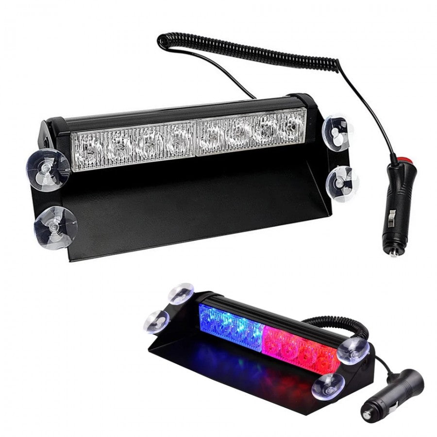 Girofar parbriz Stroboscop cu LED , Rosu si Albastru
