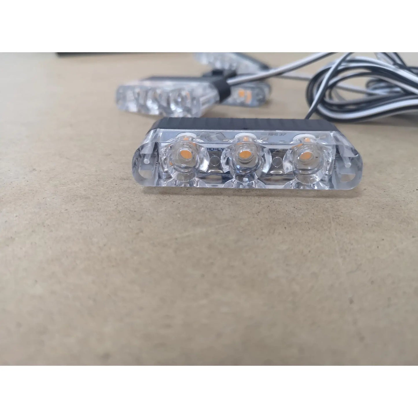 Lumini avertizare LED Galben pentru grila, functii stroboscop, 36W, 12V