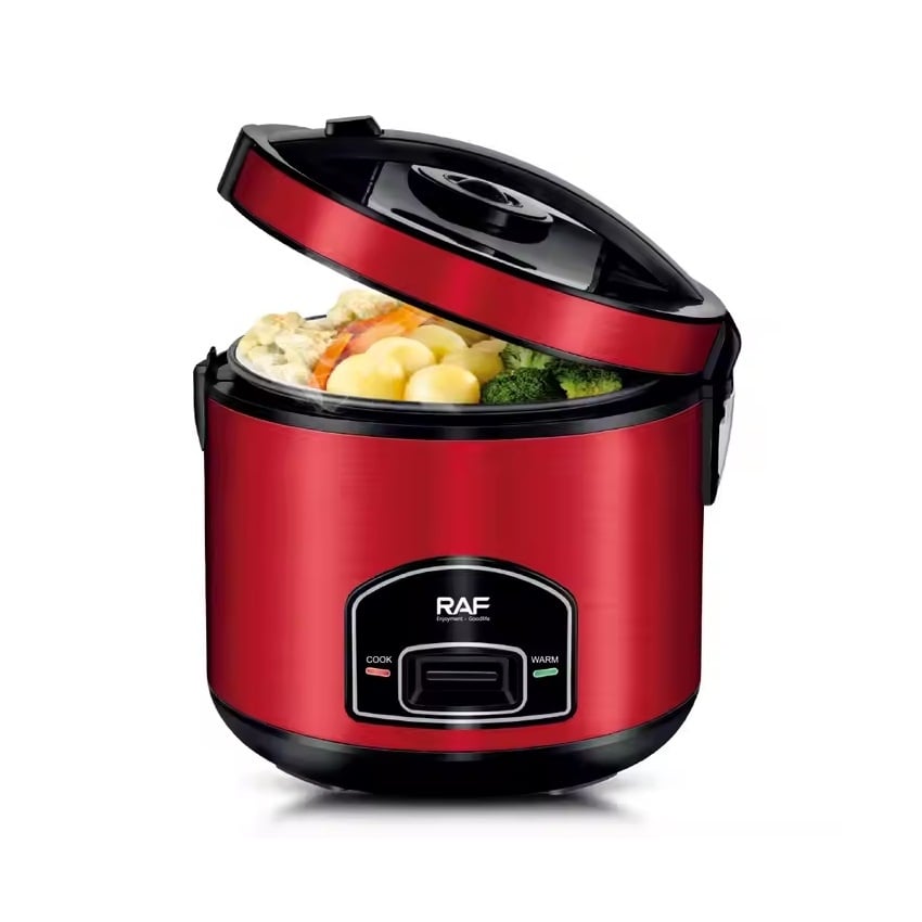 Oala electrica pentru gatit cu aburi, R179, 1000 W, capacitate 5 L, 26x27 cm, rosu