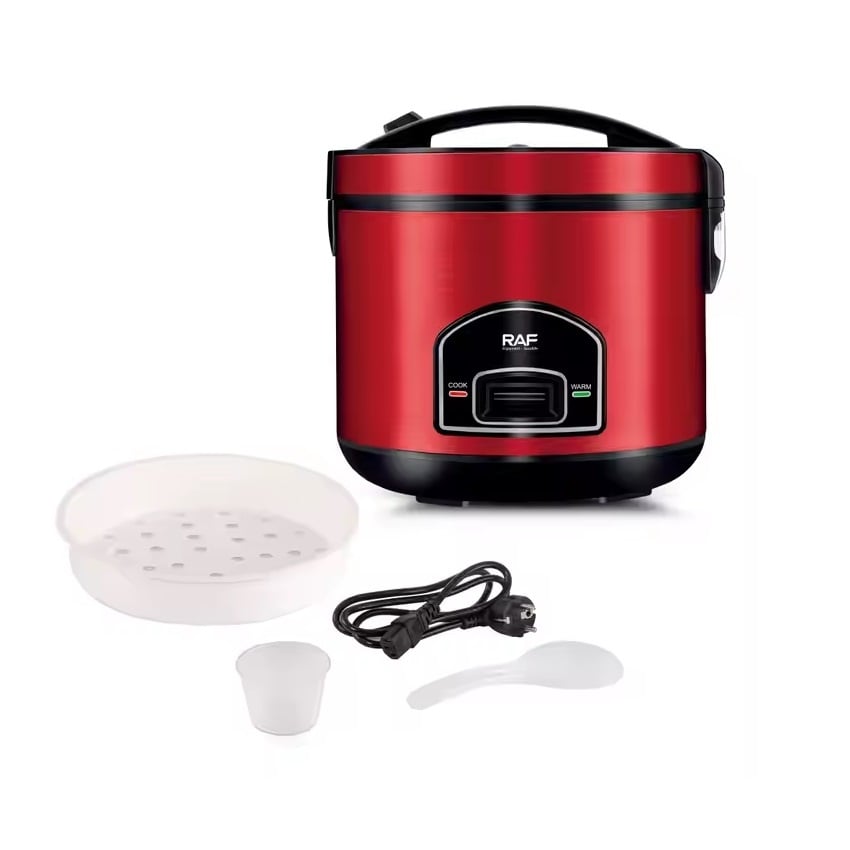 Oala electrica pentru gatit cu aburi, R179, 1000 W, capacitate 5 L, 26x27 cm, rosu