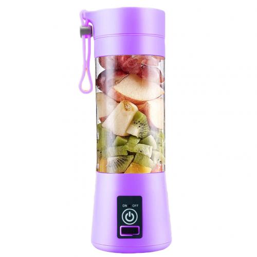 Mini blender portabil cu conectare USB si baterie reincarcabila, mov