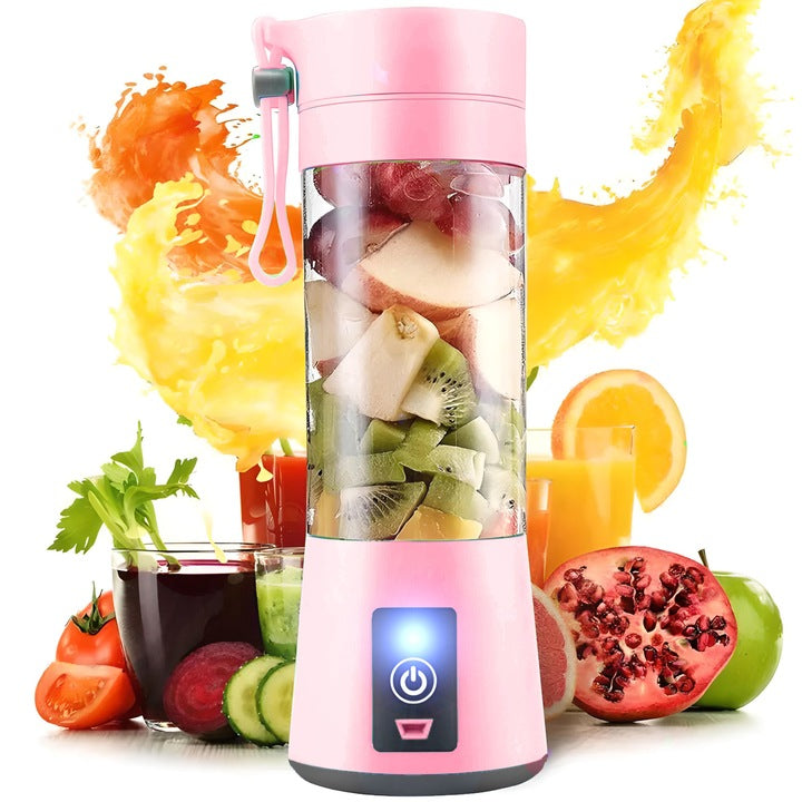 Mini blender portabil electric , incarcare USB roz