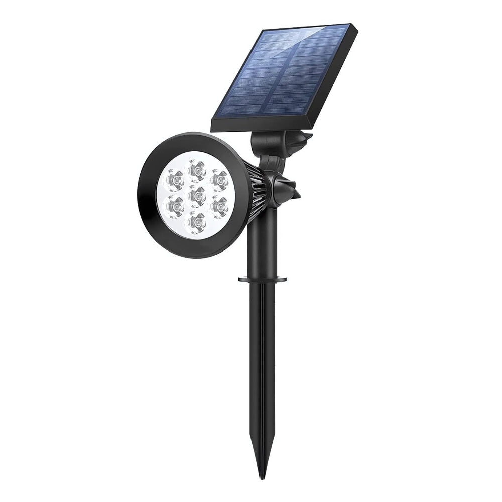 Lampa Solara RGB de Exterior cu Panou Solar Incorporat, 7 LED COB, pentru Gradina, Casa, Senzori Lumina
