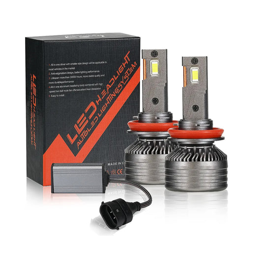 Set 2 becuri LED H7 100W, Canbus, 12V, 30000lm, 6000k