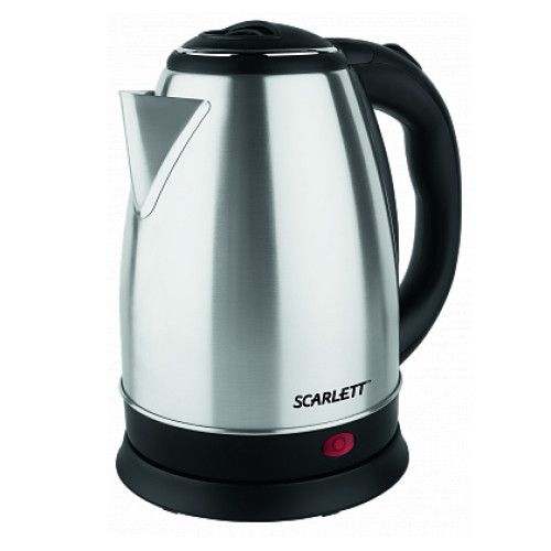 Cana Fierbator Scarlett, Inox, 1500W, 2 L, Declansare automata, Inox/Negru