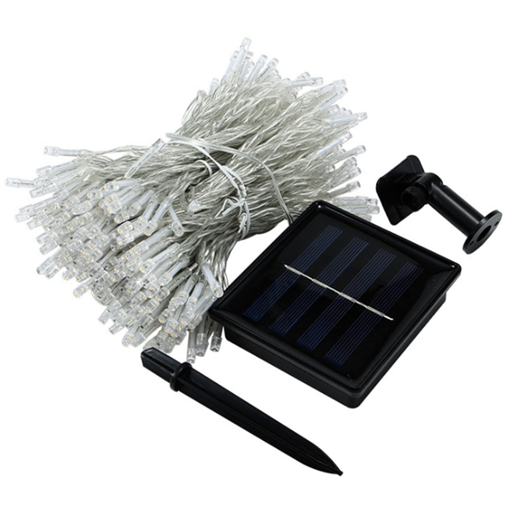 Instalatie Led Perdea cu incarcare solara 300 LED , 3x3 M Lumina Calda