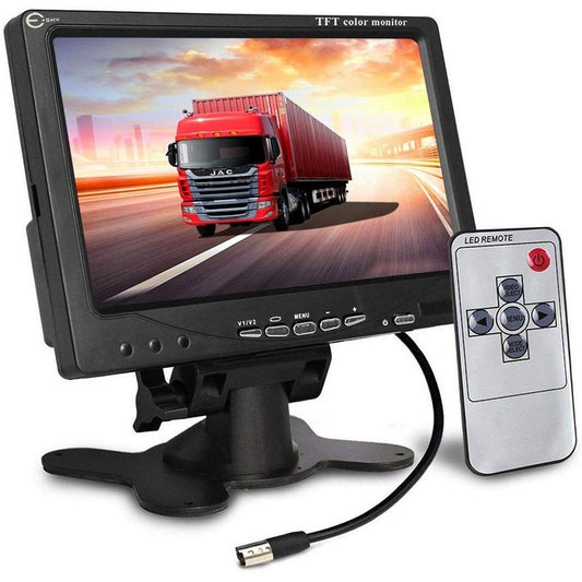 Monitor Auto Masina LCD 7'' Cu 2 Intrari Video Pt Gps Dvr Vcd Dvd