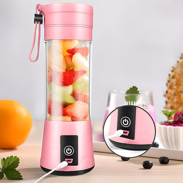 Mini blender portabil electric , incarcare USB roz