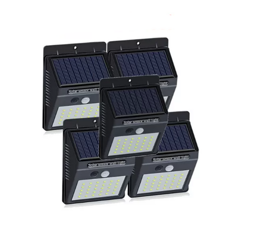 Pachet Promo : Set 10 lampi solar cu 30 led , senzor de miscare si senzor de lumina