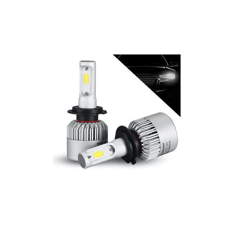 Set 2 Becuri led Auto H7 72w/8000 Lumeni 6500k S2