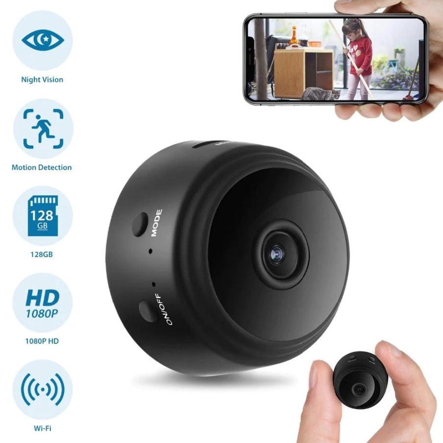 Mini camera spion WIFI cu vedere nocturna, microfon incorporat