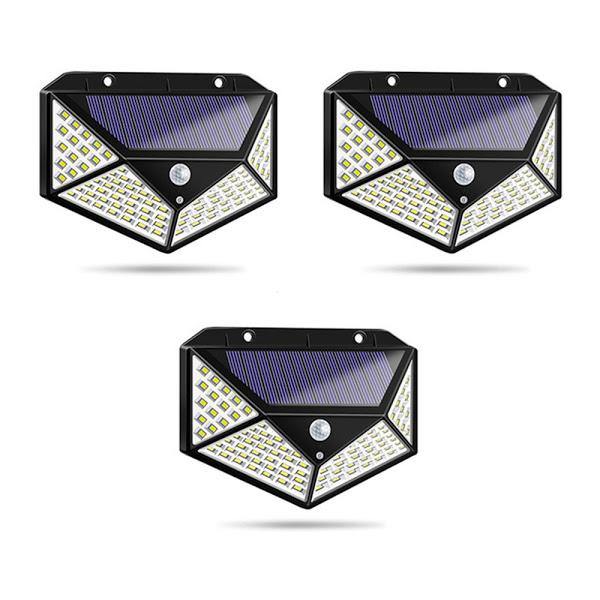 Set 3 x Lampa 100 LED cu panou solar, senzor de miscare  Adauga la lista de dorinta