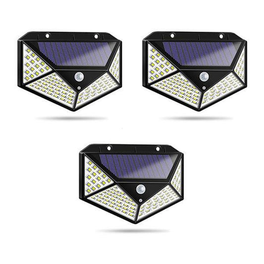 Set 3 x Lampa 100 LED cu panou solar, senzor de miscare  Adauga la lista de dorinta